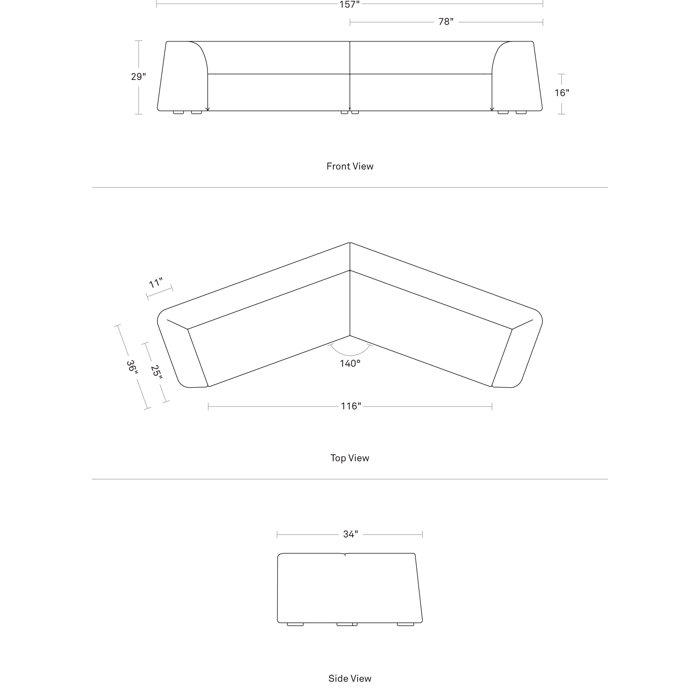 Blu Dot Thataway Angled Sectional Sofa & Reviews Wayfair